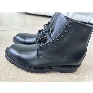 NEW Allen Edmonds Higgins Mill Lug Zip Boot Men’s Size 10E Black Leather